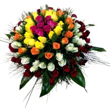 51 İTHAL RENKLİ GÜL BUKETİ