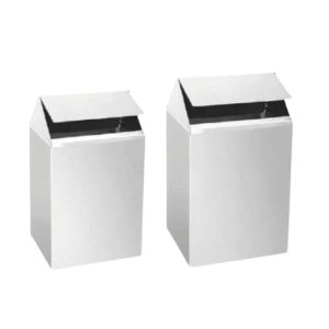 ENDÜSTRİYEL PASLANMAZ SALLANIR KAPAKLI  ÇÖP KOVASI 36-54 LT